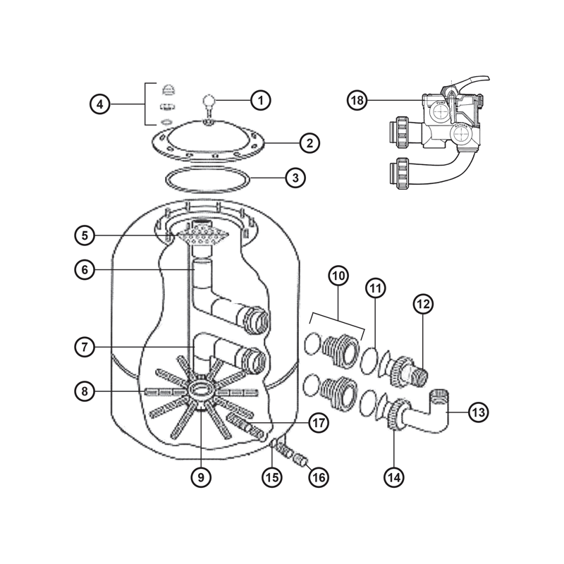 Hayward FG. Series Sandfilter - NC500 (Ø500)