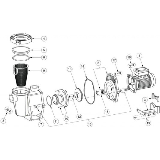 Pentair WhisperFlo Pool Pump – Spare Parts Overview